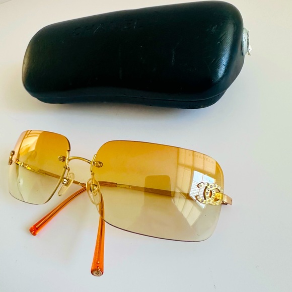 CHANEL Accessories - CHANEL VINTAGE AUTHENTIC SUNGLASSES CTYSTAL CC’s